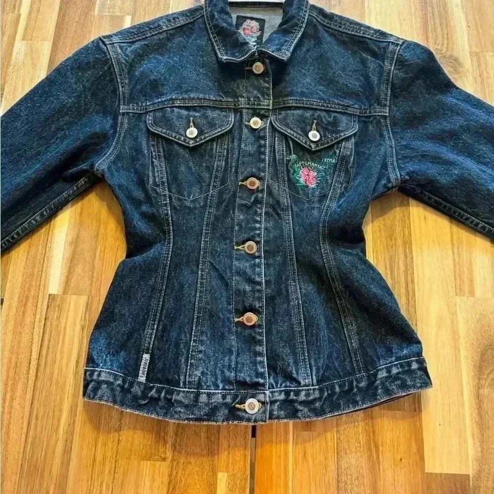 Vintage Jordache Frills fitted jean jacket Size Small - Picture 7 of 12